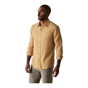 The Normal Brand Stephen Button Up Shirt In Honey Plaid